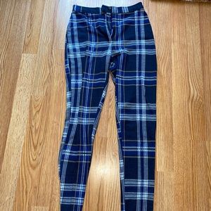 Free People Plaid Skinny Pants Size 0